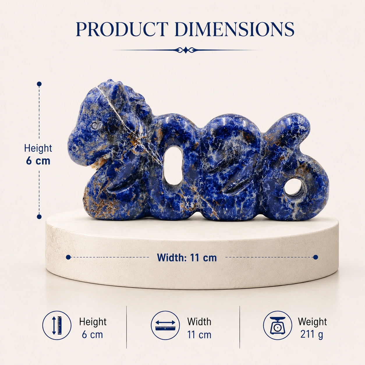 2026 Crystal Horse Sculpture | Natural Semi-Precious Stone Year Figurine for Luxury Home Decor & Premium Gifting