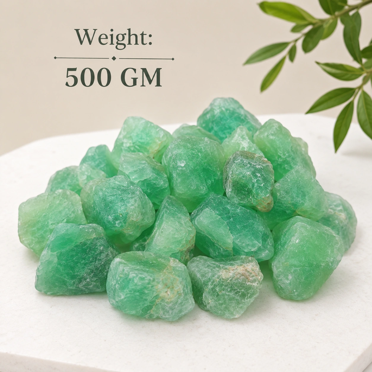 Natural Green Fluorite Raw Stone - 500 gm