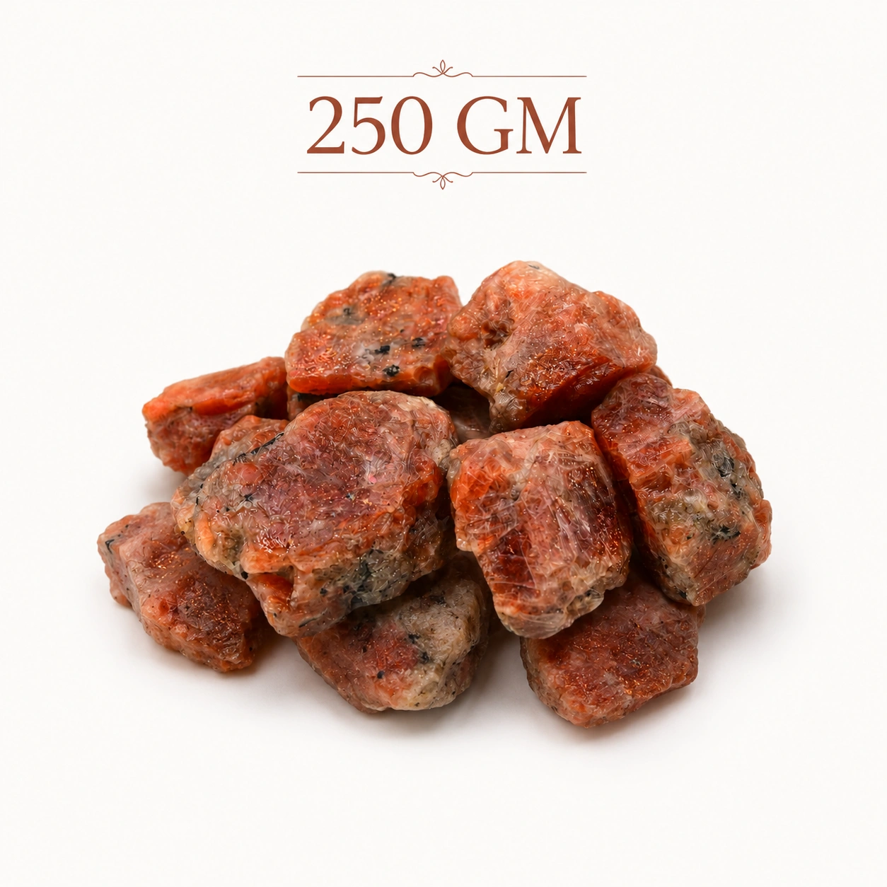 Natural B Quality Sunstone Raw Rough Stones | Shimmering Peach-Orange Feldspar Crystal Specimens for Home Décor & Meditation