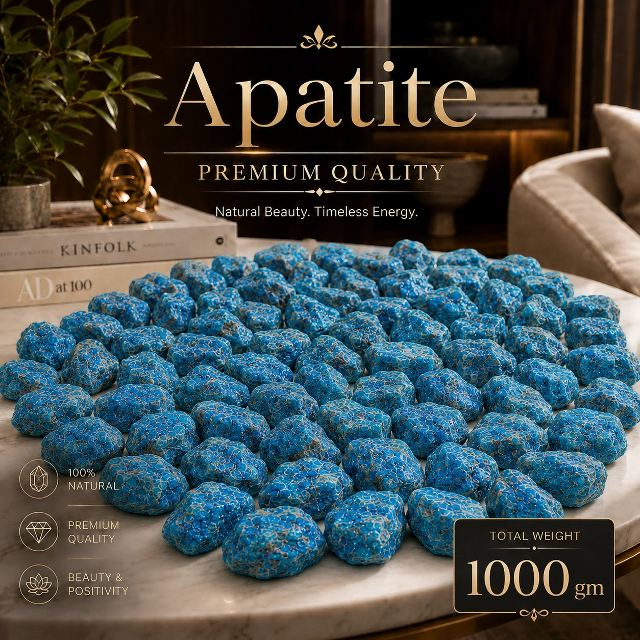 Raw Apatite Stone - 1000 gm