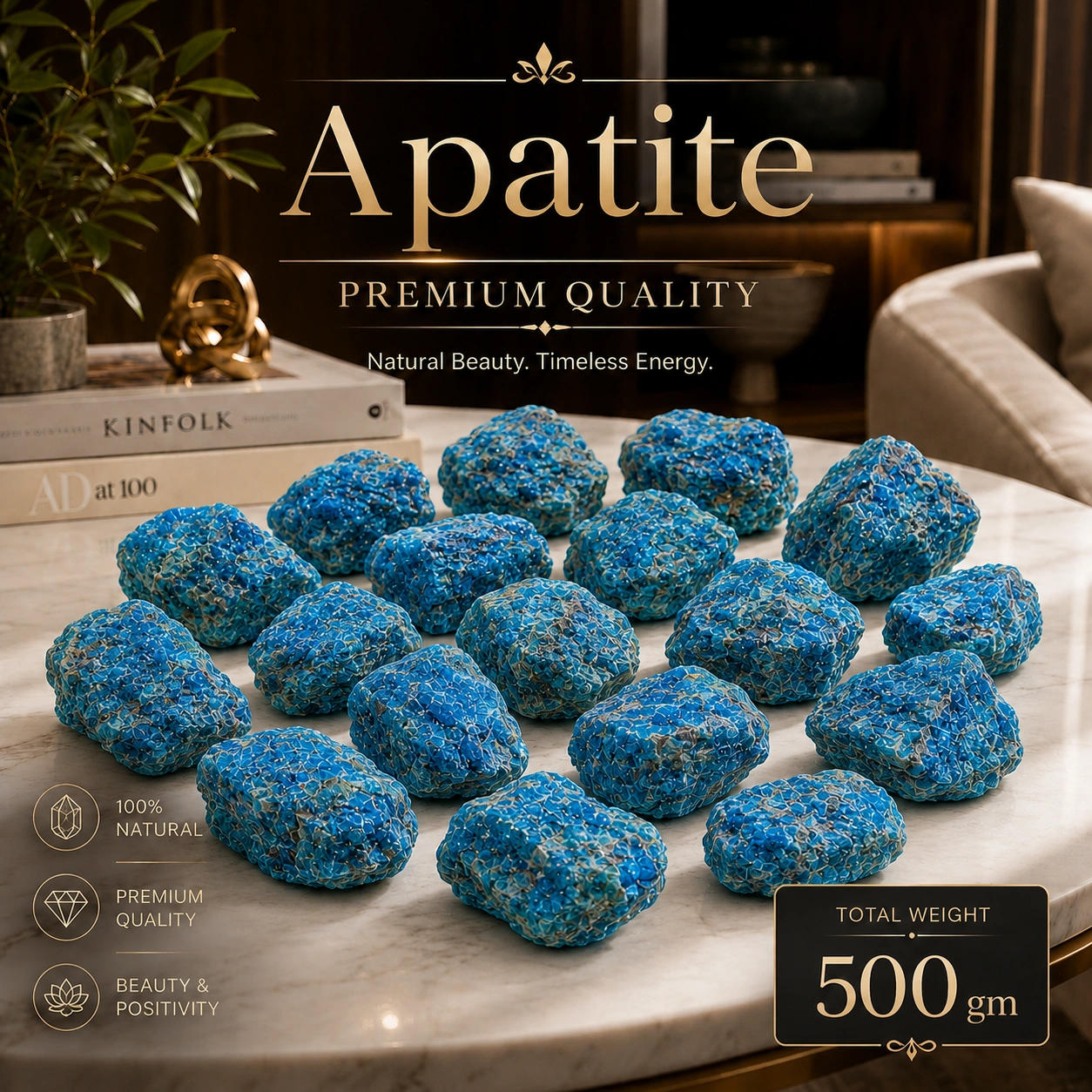 Raw Apatite Stone - 500 gm