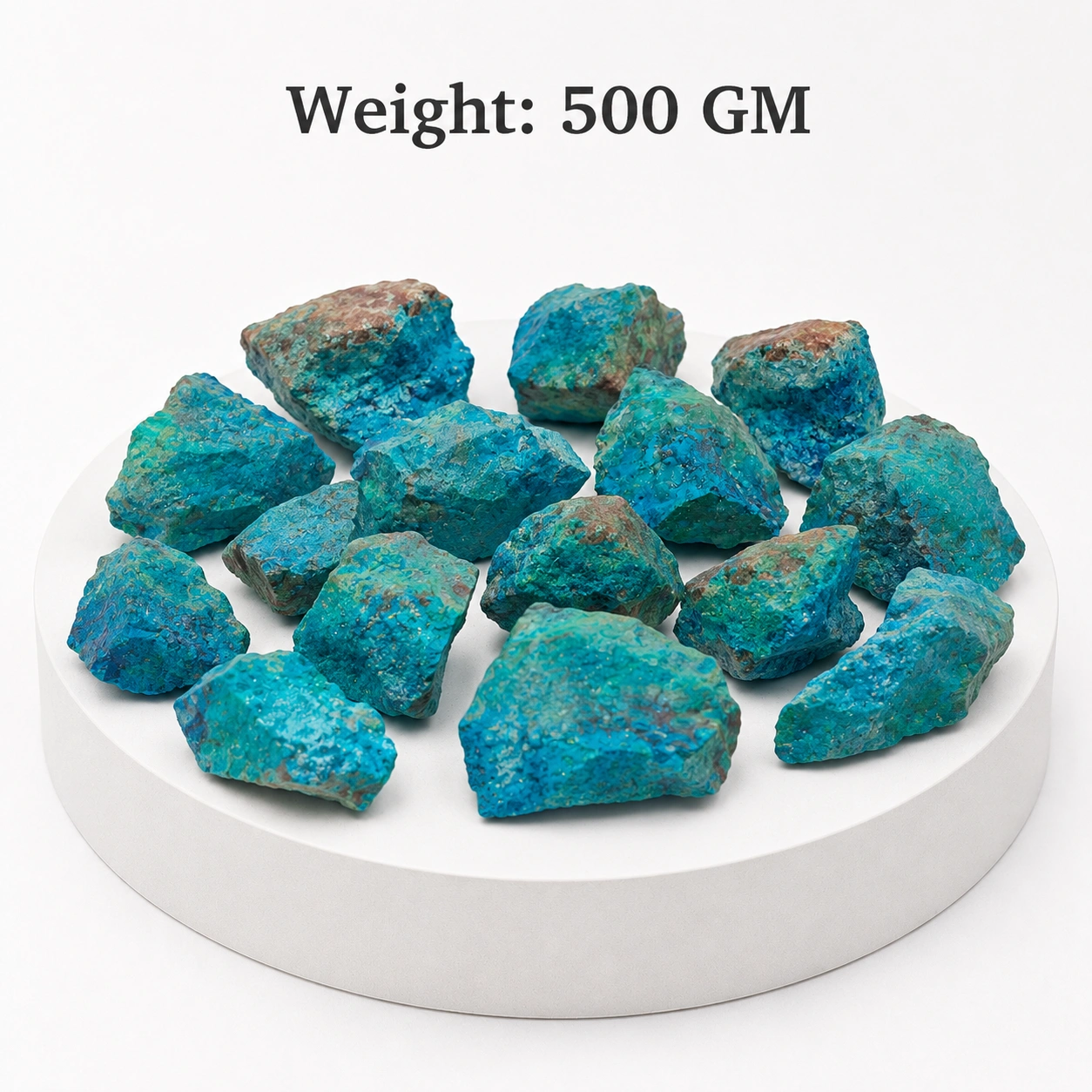 Raw Chrysocolla Stone - 500 gm