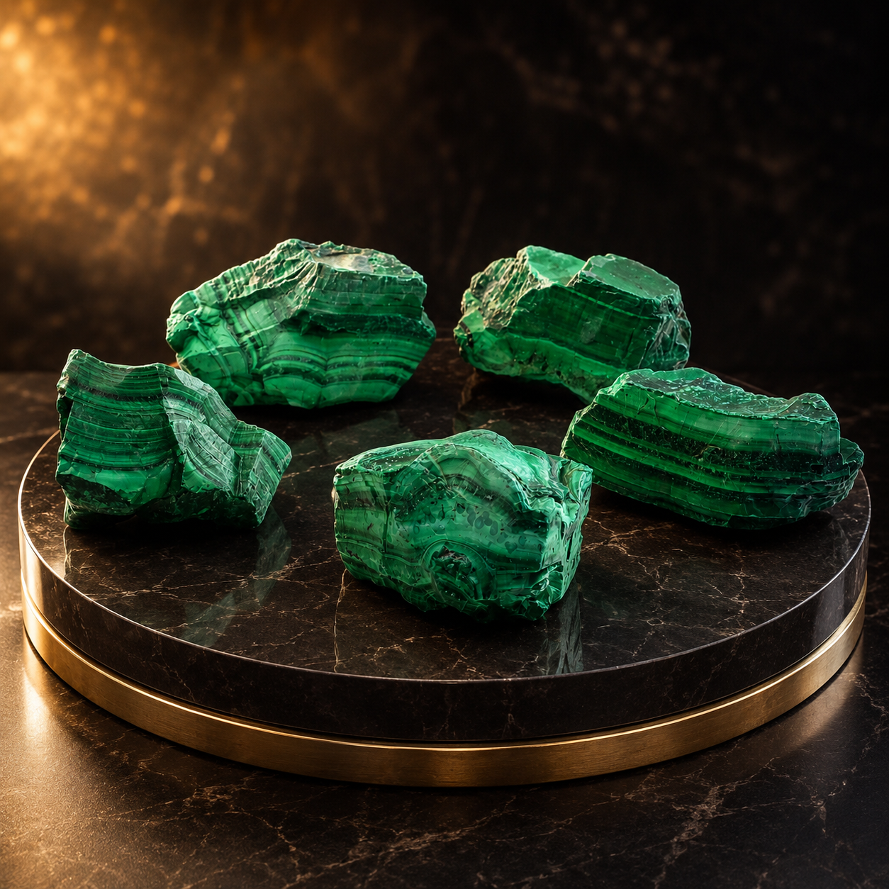 Raw Malachite Stone – Natural Banded Green Mineral Pieces | 250gm, 500gm, 1kg, 2kg Bulk Packs 4