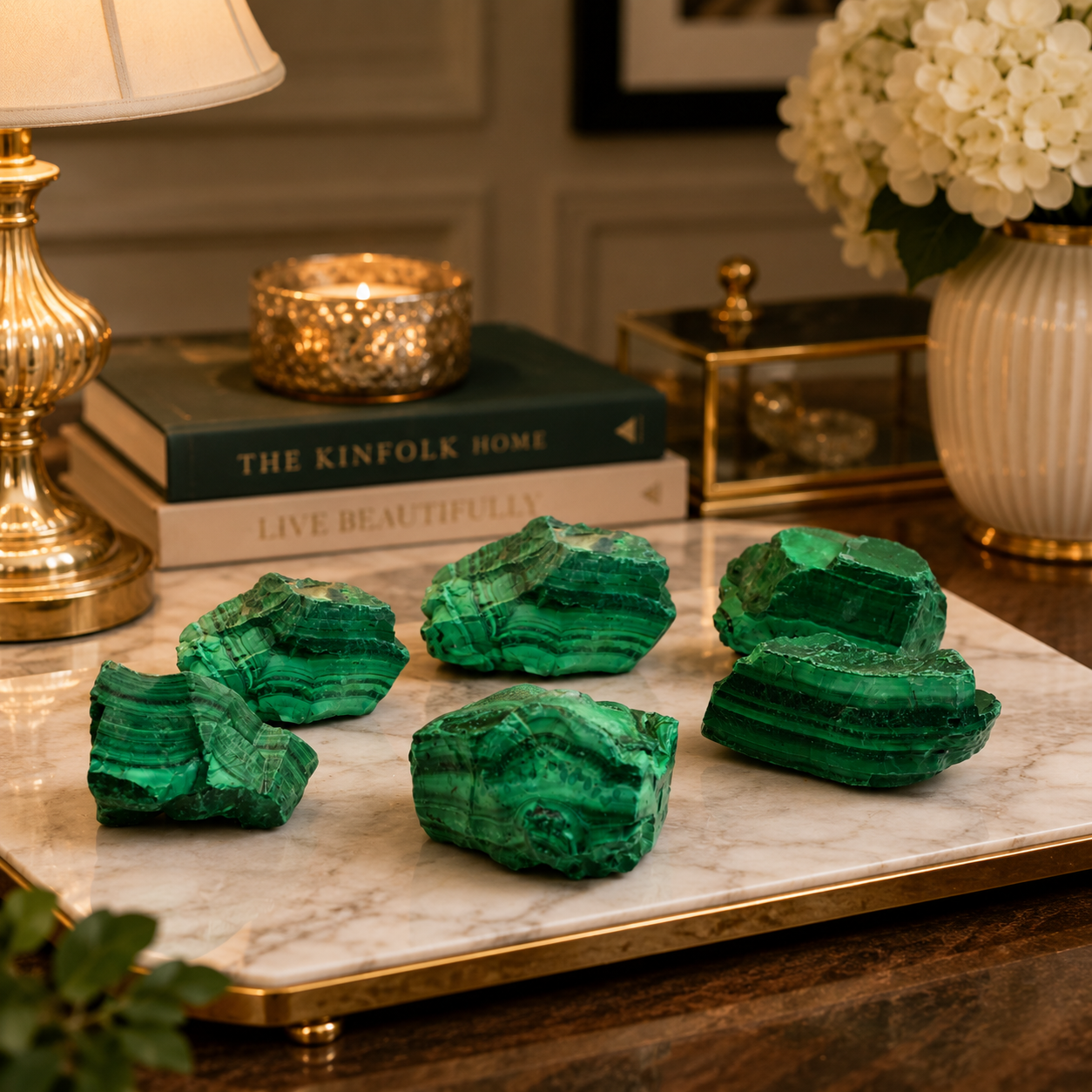 Raw Malachite Stone – Natural Banded Green Mineral Pieces | 250gm, 500gm, 1kg, 2kg Bulk Packs 1